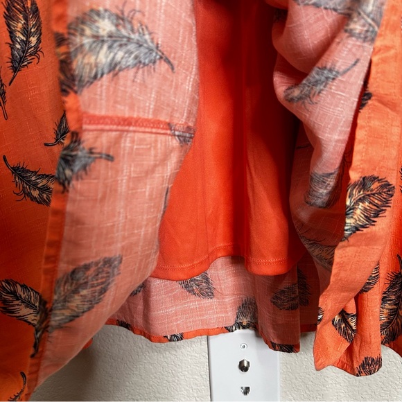 Torrid Cross Hatch Pinafore Feather Coral Midi Dress, Size 2X - Picture 7 of 12